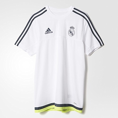 0888594000022 - ADIDAS MENS REAL MADRID REPLICA FC TRAINING JERSEY WHITE/DEEPEST SPACE/SOLAR YELLOW S88957 SIZE 2X-LARGE