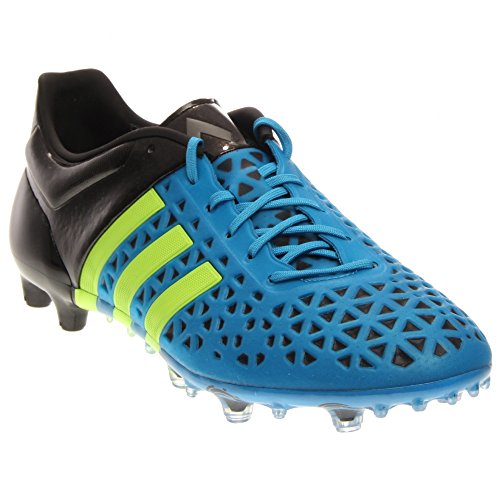 0888596068181 - ADIDAS MENS ACE 15.1 FG/AG FIRM GROUND/ARTIFICIAL GRASS SOCCER CLEATS 9 1/2 US, SOLAR BLUE/YELLOW/BLACK