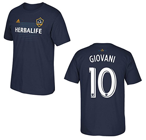 0888598718879 - LA GALAXY GIOVANI DOS SANTOS BLUE NAME AND NUMBER T-SHIRT