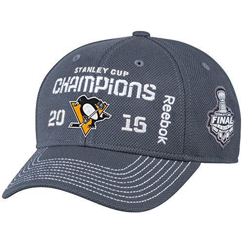 0888599793219 - NHL PITTSBURGH PENGUINS MEN'S STANLEY CUP CHAMPS HAT, ONE SIZE, GREY