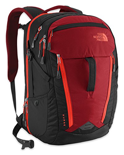 0888655337012 - THE NORTH FACE SURGE BACKPACK (BRICK HOUSE RED/ACRYLIC ORANGE)