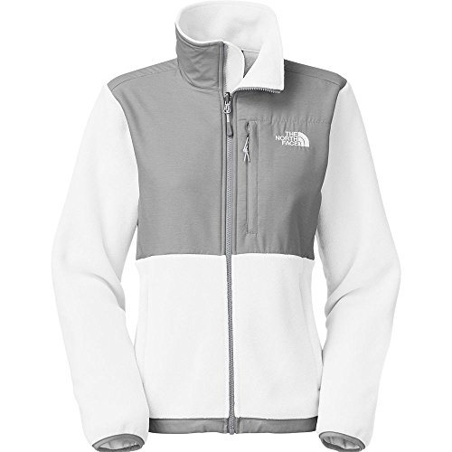 0888655438429 - THE NORTH FACE DENALI JACKET - WOMEN'S RECYCLED TNF WHITE/HIGH RISE GREY HEATHER LARGE