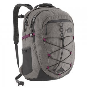 0888655571485 - WOMEN'S THE NORTH FACE BOREALIS BACKPACK ZINC GREY HEATHER/DRAMATIC PLUM SIZE ONE SIZE