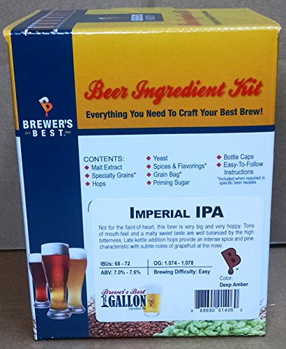 0888690014060 - BREWER'S BEST ONE GALLON HOME BREW BEER INGREDIENT KIT (IMPERIAL IPA)