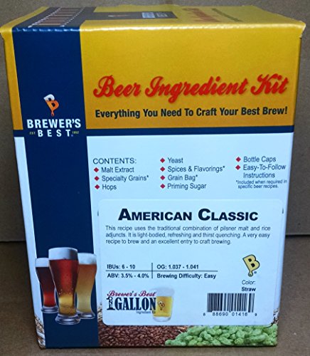 0888690014169 - BREWER'S BEST ONE GALLON HOME BREW BEER INGREDIENT KIT (AMERICAN CLASSIC)