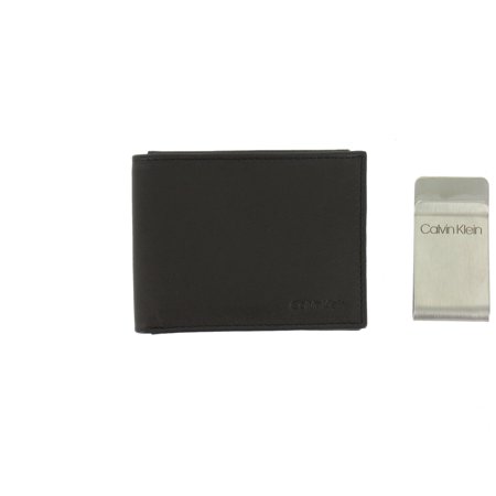 0888698979408 - CALVIN KLEIN MENS CHOCOLATE RFID PROTECTED BI-FOLD WALLET SET (WITH MONEY CLIP)