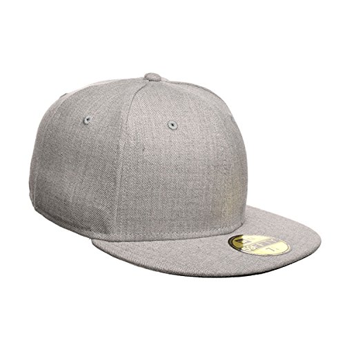 0888716607481 - NEW ERA HEATHER GRAY BLANK 59FIFTY FITTED HAT (GRAY) 7 1/4