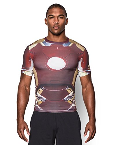 0888728409929 - UNDER ARMOUR MEN'S ALTER EGO IRON MAN COMPRESSION SHIRT LARGE MAROON