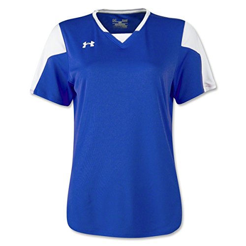 0888728568220 - UNDER ARMOUR WOMEN'S MAQUINA JERSEY ROYAL/WHITE/WHITE T-SHIRT MD (US 8-10)