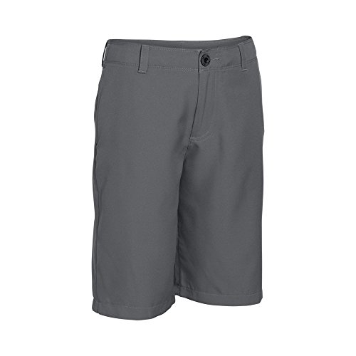 0888728804878 - UNDER ARMOUR BOYS' MEDAL PLAY GOLF SHORTS, GRAPHITE/BLACK, YOUTH SMALL