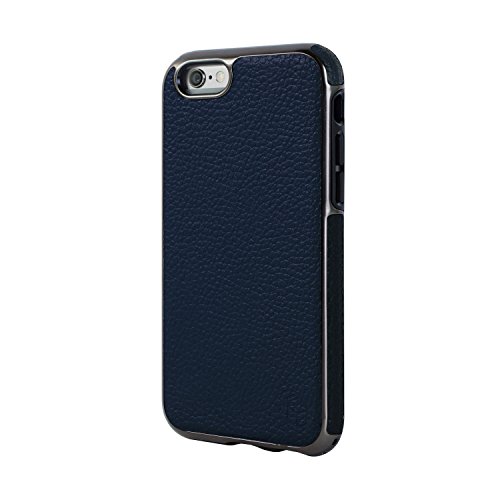 0888744010000 - IPHONE 6S PLUS, IPHONE 6 PLUS LEATHER CASE, PATCHWORKS ITG LEVEL CASE PRESTIGE EDITION (NAVY) IN GENUINE LEATHER, MILITARY STANDARD DROP TESTED LEATHER CASE (NAVY)