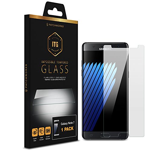 0888744011748 - PATCHWORKS® ITG FOR SAMSUNG GALAXY NOTE 7 - GLASS IS PRODUCT OF JAPAN, DESIGNED IN CALIFORNIA, IMPOSSIBLE TEMPERED GLASS SCREEN PROTECTOR