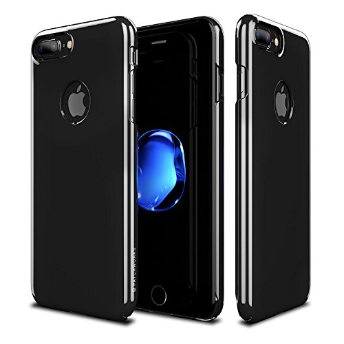 0888744012134 - PATCHWORKS PURE SKIN CASE JET BLACK FOR IPHONE 7 PLUS - POLYCARBONATE FROM GERMANY, THIN FIT HARD COVER CASE
