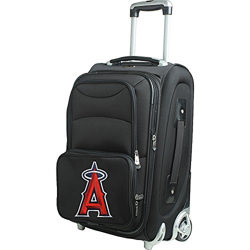 0888783134712 - MLB LOS ANGELES ANGELS IN-LINE SKATE WHEEL CARRY-ON LUGGAGE, 21-INCH, BLACK