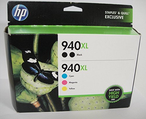 0888793227466 - HP 940XL X2 HIGH YIELD BLACK AND 940XL C/M/Y COLOR INK, 5PK - F6V11FN #140