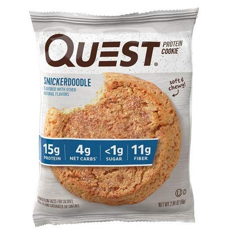 0888849007738 - QUEST NUTRITION PROTEIN COOKIE, SNICKERDOODLE 2.08OZ