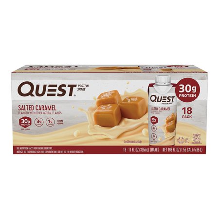 0888849010905 - QUEST SALTED CARAMEL FLAVORED WITH OTHER NATURAL FLAVORES 18 PACK/ 11 FL OZ NET WT 198 FL OZ