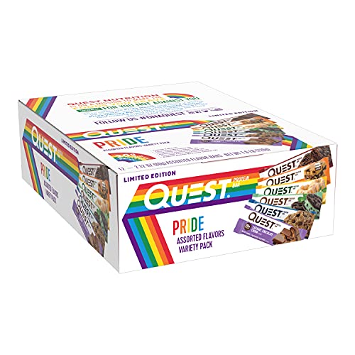 0888849012350 - QUEST NUTRITION LIMITED EDITION PROTEIN BAR PRIDE VARIETY PACK, 12 COUNT