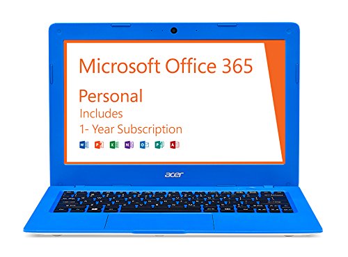 0888863470310 - ACER ASPIRE ONE CLOUDBOOK, 11-INCH HD, 32GB, WINDOWS 10, ELECTRIC BLUE (AO1-131-C620) INCLUDES OFFICE 365 PERSONAL - 1 YEAR