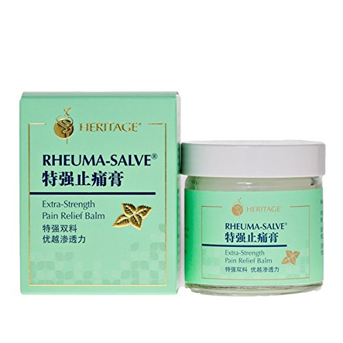 8888728410323 - 50G HERITAGE RHEUMA-SALVE EXTRA-STRENGTH PAIN RELIEF BALM FOR ARTHRITIS, ACHING JOINTS, RHEUMATIC PAIN, HEADACHES, STUFFY NOSE, NASAL CONGESTION, BACK PAIN, SCIATICA, INSECT BITES 益生特强双料止痛膏 50克