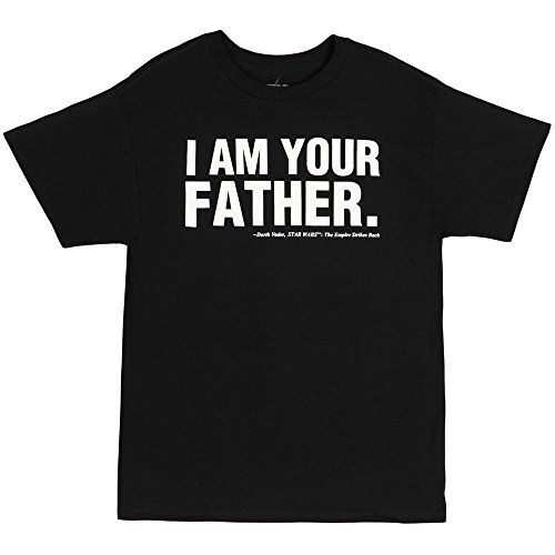 0888886084143 - STAR WARS I AM YOUR FATHER DARTH VADER QUOTE ADULT T-SHIRT - BLACK (LARGE)