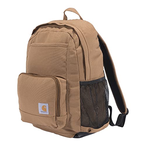 0888999443196 - CARHARTT 23L SINGLE-COMPARTMENT BACKPACK, DURABLE PACK WITH LAPTOP SLEEVE AND DURAVAX ABRASION RESISTANT BASE, BROWN, ONE SIZE