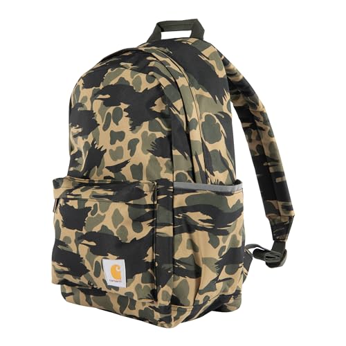 0888999495478 - CARHARTT 21L, DURABLE WATER-RESISTANT PACK WITH LAPTOP SLEEVE, CLASSIC BACKPACK (BLIND DUCK CAMO), ONE SIZE