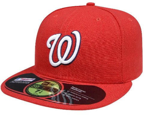 0889001294959 - MLB WASHINGTON NATIONALS GAME AC ON FIELD 59FIFTY FITTED CAP-712