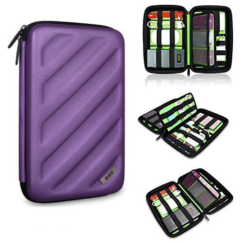 0889013588381 - BUBM PORTABLE EVA HARD DRIVE CASE TRAVEL ORGANIZER ELECTRONICS ACCESSORIES /CABLES & ACCESSORIES/ HARD DRIVE SHOCKPROOF WATERPROOF DIGITAL PRODUCTS TO RECEIVE A PACKAGE (PURPLE LARGE)