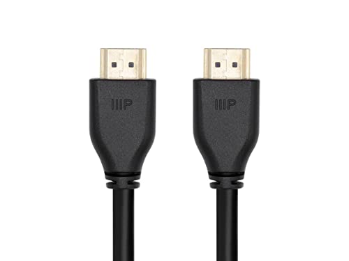 0889028168745 - MONOPRICE 8K CERTIFIED ULTRA HIGH SPEED HDMI 2.1 CABLE - 15 FEET - BLACK (5 PACK) 48GBPS, COMPATIBLE WITH SONY PLAYSTATION, MICROSOFT XBOX SERIES X AND S