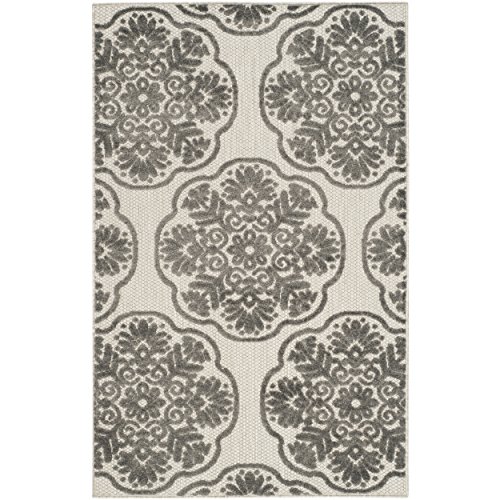 0889048069374 - SAFAVIEH COTTAGE COLLECTION COT911C CREAM AND GREY AREA RUG, 3 FEET 3 INCHES BY 5 FEET 3 INCHES (3'3 X 5'3)