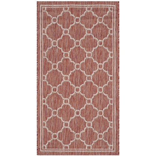 0889048141261 - COURTYARD RED/BEIGE 2 FT. 7 IN. X 5 FT. AREA RUG