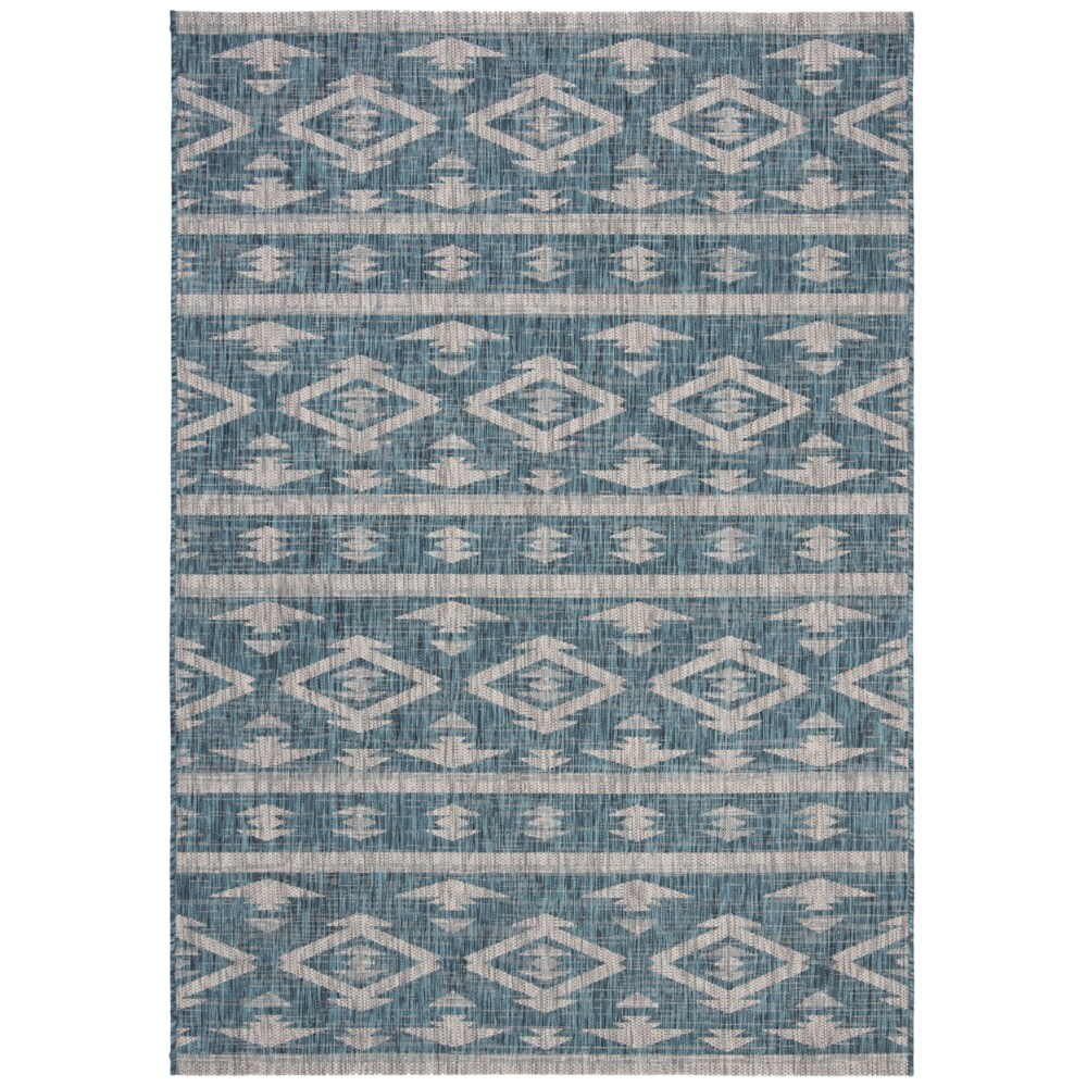 0088904869084 - SAFAVIEH CY8863-37221-2 2 FT. X 3 FT. 7 IN. COURTYARD RECTANGLE POWER LOOMED AREA RUG, TEAL &