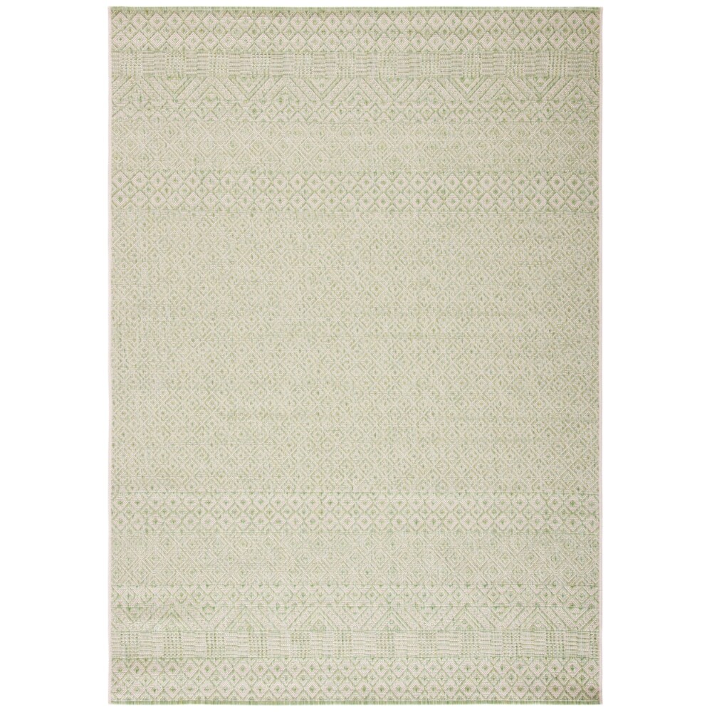 0088904891962 - SAFAVIEH CY6235-21812-3 COURTYARD COLLECTION DESIGN POWER LOOMED RECTANGLE AREA RUG, BEIGE &