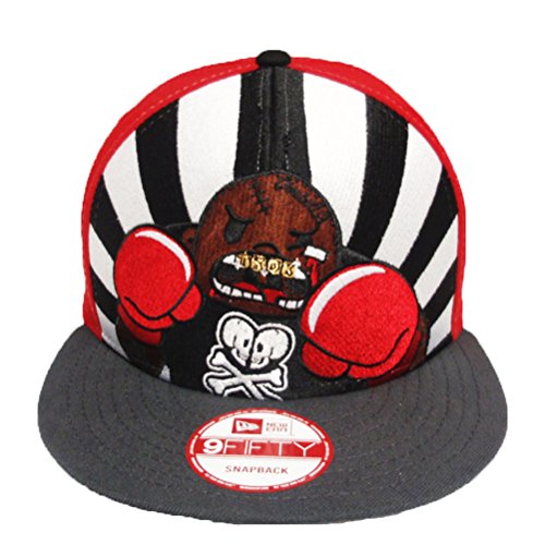 0889076163747 - NEW ERA TOKIDOKI TKDK FOR GLORY BOXER RED BLACK VISOR SNAPBACK HAT CAP