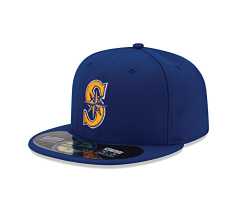 0889077916779 - MLB SEATTLE MARINERS MEN'S AUTHENTIC COLLECTION ON FIELD 59FIFTY FITTED CAP, 7 1/8, ROYAL