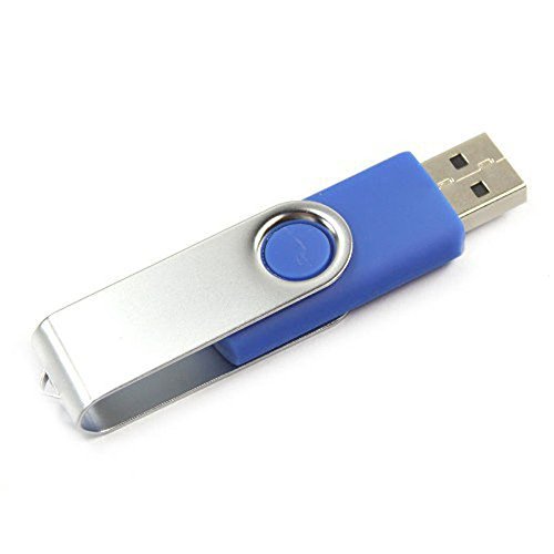 0889080538661 - USB2.0 FLASH MEMORY DRIVE THUMB STICK SWIVEL DESIGN BLUE 54*16*10MM