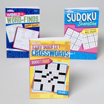 0088908340701 - WORLD OF PUZZLES 3 ASST 128 PG WORD FINDS,SUDOKU,EASY XWORDS, CASE PACK OF 24