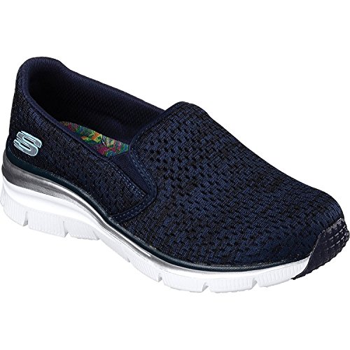 0889110913888 - SKECHERS FASHION FIT CITY LIFE WOMENS SLIP ON SNEAKERS NAVY 7.5