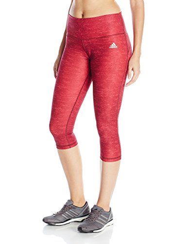 0889131124164 - ADIDAS PERFORMANCE WOMEN'S PERFORMER MID-RISE STATIC PRINT 3/4 TIGHTS, SMALL, BOLD PINK/PRINT