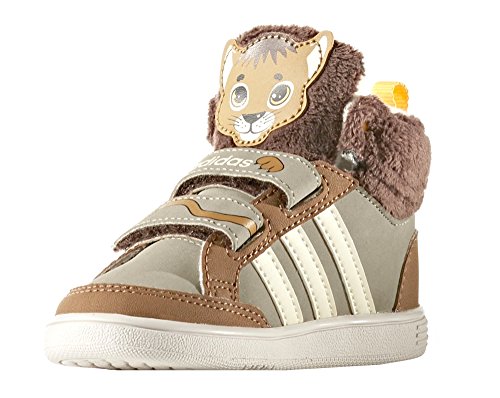 0889139138453 - ADIDAS NEO HOOPS ANIMAL CMF MID INFANT BABY SHOES (8 M US TODDLER)