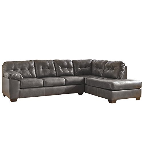 0889142003953 - SIGNATURE DESIGN BY ASHLEY ALLISTON SECTIONAL WITH RIGHT SIDE FACING CHAISE IN GRAY DURABLEND