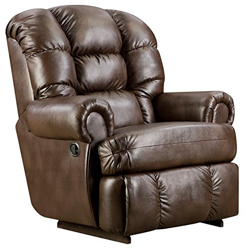 0889142005254 - FLASH FURNITURE AM-9930-8550-GG BIG AND TALL CAPACITY LEATHER RECLINER, 350-POUND, LOGGINS ESPRESSO