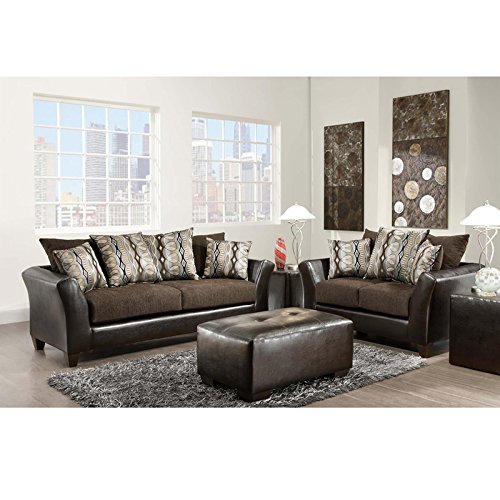 0889142043119 - FLASH FURNITURE RIVERSTONE RIP SABLE CHENILLE LIVING ROOM SET, BROWN