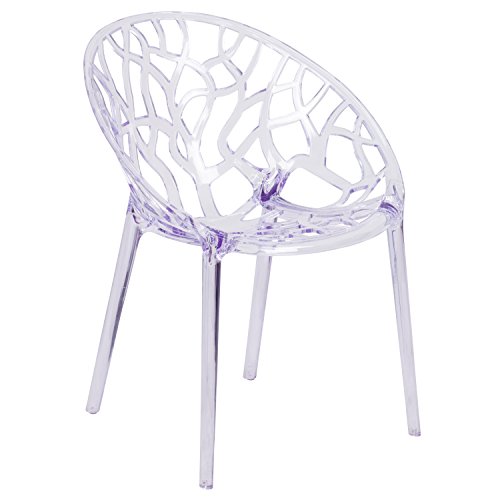 0889142060727 - FLASH FURNITURE SPECTER SERIES TRANSPARENT STACKING SIDE CHAIR