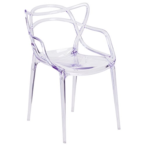 0889142060741 - FLASH FURNITURE NESTING SERIES TRANSPARENT STACKING SIDE CHAIR