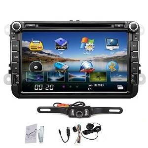 0889148139946 - OUKU® REARVIEW CAMERA INCLUDED !!! 8 INCH CAR GPS NAVIGATION DVD CD PLAYER RADIO STEREO FOR VOLKSWAGEN VW JETTA GOLF SKODA PASSAT SEAT HEAD UNIT+CANBUS＋FREE 4GB GPS CARD & US CANADA MAP+FREE REAR VIEW BACKUP CAM
