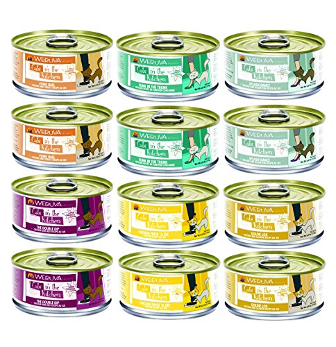 0088919935552 - WERUVA CATS IN THE KITCHEN CANNED CAT FOOD MIXED 6 OZ X 12 CANS WITH 6 FLAVORS