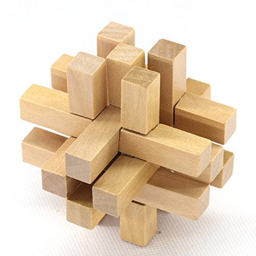 0889249534954 - GENERIC BRAIN TEASER PUZZLES EDUCATIONAL WOOD TOYS -14 PIECES