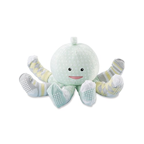 0889293668445 - BABY ASPEN SOCK T. PUS OCTOPUS PLUSH PLUS FOUR PAIRS OF SOCKS FOR BABY, MINT, 0-6 MONTHS